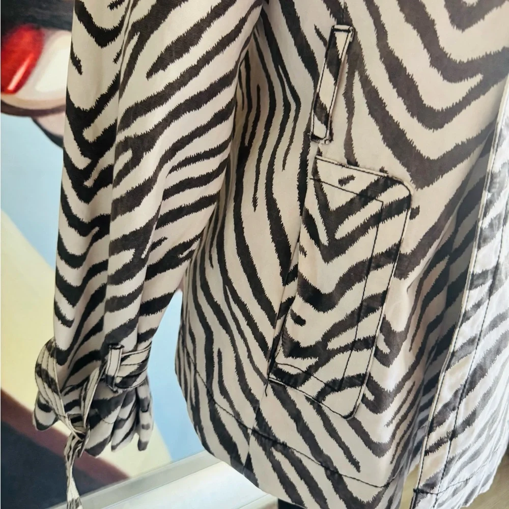Filmore Studios California zebra print vintage 90s Y2K lightweight jacket small - Picture 3 of 8